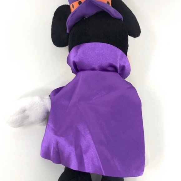 EUC Disney Halloween Mickey Mouse Stuffed Plush Bat On Hat 12” purple cape - Picture 5 of 5